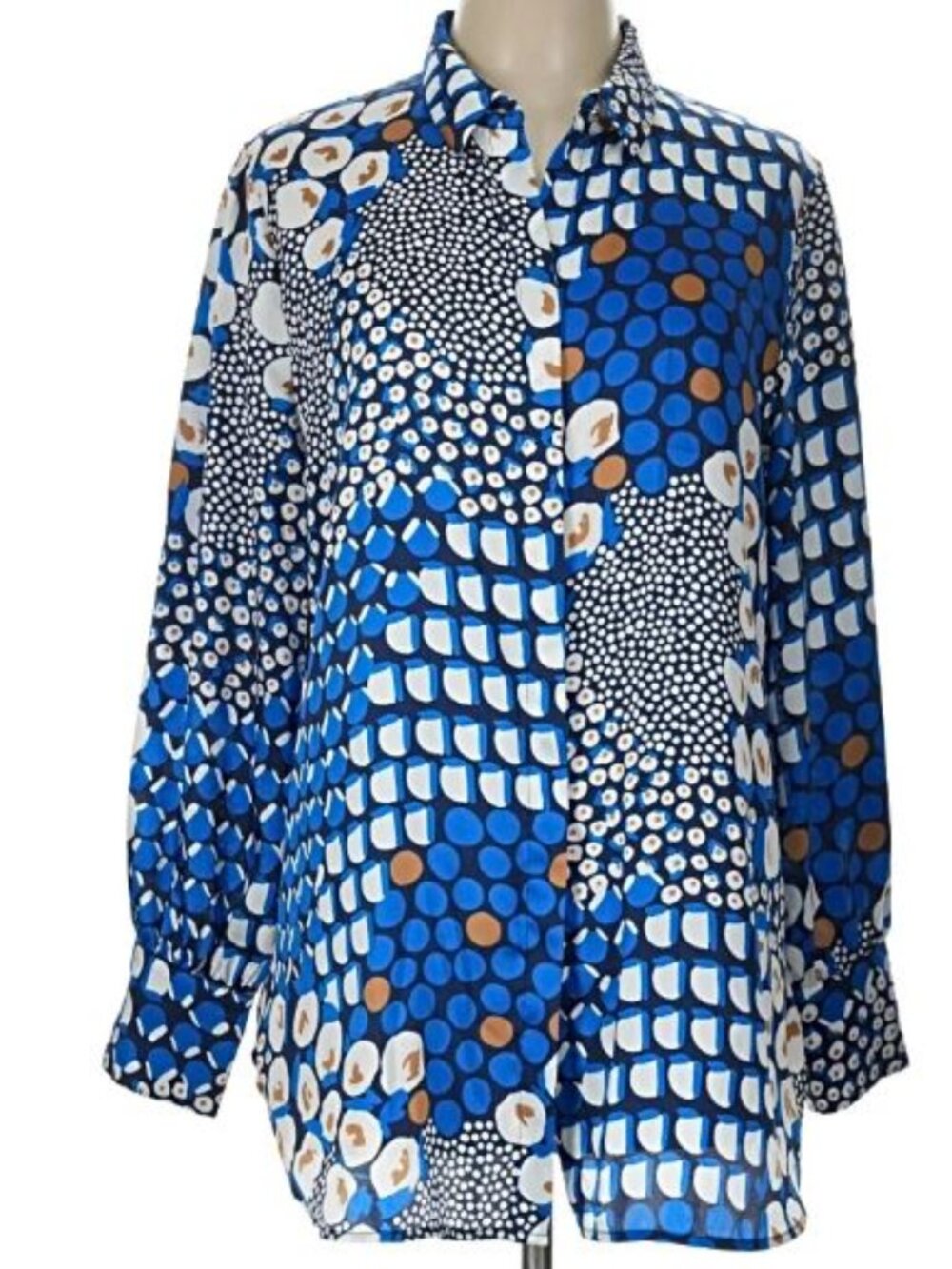 Chico's Dot printed Pattern Shirt/Tunic size 2 US L 12